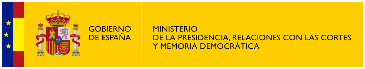 Ministerio de la Presidencia Relaciones con las Cortes y Memoria democratica